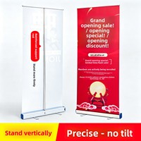 Support de bannière déroulante, panneau publicitaire vertical, présentoir télescopique sur pied, conception personnalisée d'affiches promotionnelles