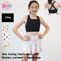 Ropa Deportiva Personalizada para Niñas, Conjuntos de Yoga y Gimnasio, Ropa Deportiva, Top Corto con Falda Pantalón