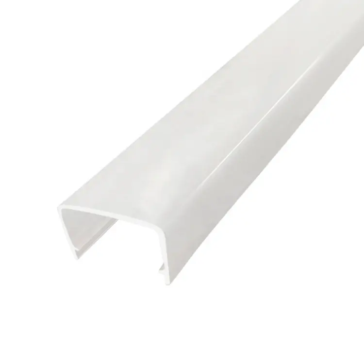 Striola süt beyaz çevre dostu floresan aydınlatma armatürü Pc plastik lamba kapağı