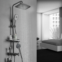 Robinet de douche mural en laiton style céramique CHR OEM avec poignée, finition laquée, en promotion