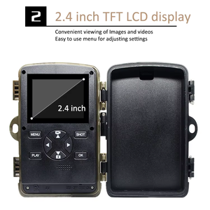 <span class=keywords><strong>Caméra</strong></span> <span class=keywords><strong>de</strong></span> surveillance portable à énergie solaire, écran LCD 2,4 pouces, 4K 32MP, étanche IP66, vision nocturne sans lumière, grand angle 45 degrés, faune - Product Image 2