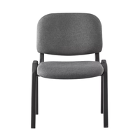 Chaise de bureau en maille simple et confortable. Chaise de bureau commerciale avec structure en fer et design sans accoudoirs. Utilisation à domicile ou au bureau.