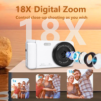 Kamera A67A 18X Zoom Lensa Sudut Lebar Eksternal 180 °   Layar Lipat Rekam Video 4K Foto 64MP Baterai Besar 2000mAh Webcam OTG PCcam