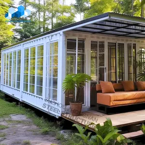 Zhongnan Detachable prefabricated homes 20ft portable flatpack 2 bedroom modular tiny house prefab container house with solar