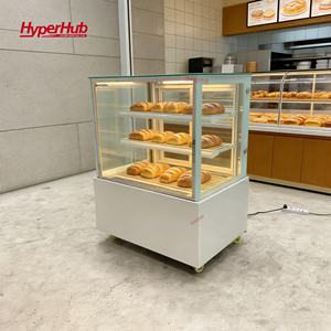 Refrigerador para Postres y <span class=keywords><strong>Pasteles</strong></span> con Mostrador de Vidrio Plano, Tamaño Personalizado, Precio de Fábrica, Equipado con Luces LED - Product Image 1