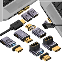 Adaptateur secteur magnétique JILIAN multi-formes en alliage pour homme et femme, transfert audio Ultra HD 8K 60Hz, indicateur pour ordinateur portable et caméra