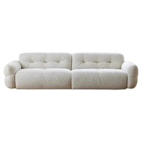Canapé nuage style crème français, compact, convertible, inclinable, en tissu chenille, pour appartement, idéal pour la détente