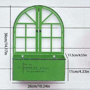 Fioriera Rustica in Metallo <span class=keywords><strong>da</strong></span> Parete, Vasi Vintage <span class=keywords><strong>da</strong></span> Esterno per Finestre - Product Image 4