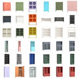 Armoire haute à double porte chambre à coucher casier en acier armoires de rangement de vêtements en métal couple armoire armoires pour maison appartements - Product Image 6