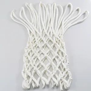 Selling hoge kwaliteit 12loops 18inch witte kleur polyester basketbal netto