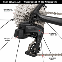 Vélo de route Tornado - Troisième génération, moyeu de roue en fibre de carbone ET, transmission radio, 24 vitesses, frein à disque hydraulique, charge maximale 160 kg