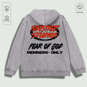 Felpa con Cappuccio 100% Cotone Lavato con Grafica '<span class=keywords><strong>Lupo</strong></span> della Mezzanotte', Multicolore - Product Image 2