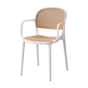 Comoda sedia da pranzo per <span class=keywords><strong>tessitura</strong></span> in plastica gamba KD con schienale per il tempo libero all'aperto e negoziazione per uso domestico - Product Image 4
