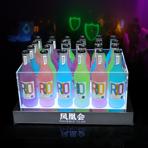 Led Acrylic Ice <b>Bucket</b> Rectangle Modern Design For Party Bars KTV Beverage Tub <b>Plastic</b> Simple Style - Product Image 3