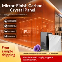 Panel Kristal Karbon dengan Lapisan Cermin, Gradien, Tahan Benturan, Dinding Dekoratif, Wainscoting, Desain Grafis Modern