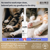Nettoyant pour pattes de chien avec brosse en silicone, mousse nettoyante pour pattes d'animaux sans rinçage, nettoyant en mousse douce, élimine la saleté et les odeurs pour le soin des pattes de chien et de chat