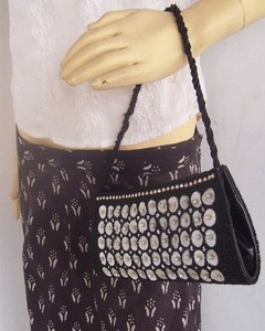 Lowellcraft Satin <b>Clutch</b> Bag with Latest Embroidery and Antique Lock Stylish Evening Purse for Women Casual Party <b>Wedding</b> Use - Product Image 3