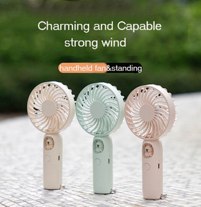 lovely handheld rechargeable small cooling <b>fan</b> with cute doll hanging or standing for home school office <b>car</b> camping hiking - Product Image 2