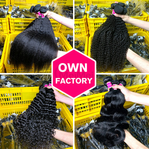Extensiones de cabello humano brasileño para mujeres negras, mechones de pelo liso rizado <span class=keywords><strong>afro</strong></span>, grado 10, original - Product Image 6