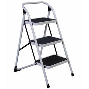 Aluminium <strong>Safety</strong> Folding Three <strong>Step</strong> Ladder - Product Image 1