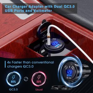 <span class=keywords><strong>Prise</strong></span> de charge rapide pour voiture, bateau et <span class=keywords><strong>moto</strong></span> avec voltmètre étanche 12V/24V, <span class=keywords><strong>prise</strong></span> <span class=keywords><strong>USB</strong></span> Type C 45W PD et 18W QC3.0 - Product Image 4