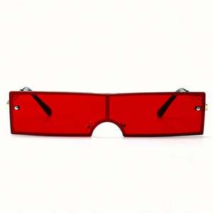 Lunettes de soleil œil de chat vintage tendance pour femme, monture métallique, petites lunettes rectangulaires rouges, super vente - Product Image 3