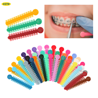 Ligature orthodontique dentaire colorée attache des bandes de caoutchouc élastiques pour supports matériel orthodontique