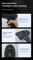 Lecteur de codes-barres sans fil haute performance 2D, scanner de codes QR portable, lecteur de codes-barres