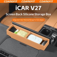 Boîte de rangement en silicone pour accessoires intérieurs de véhicule, compatible avec les écrans ICAUR V27.