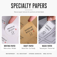 Étiquettes autocollantes en papier kraft écologiques et imperméables avec logo personnalisé pour boîtes de parfum, cosmétiques, sacs d'expédition et marquage de détail
