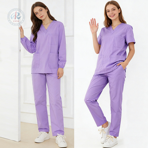 अस्पताल के डॉक्टरों के लिए थोक थोक बुने वाली चिकित्सा स्क्रैब 100% कपास की नई शैली कस्टम लुभावनी खिंचाव - Product Image 2