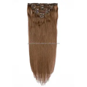 Extensions de cheveux brésiliens naturels à clipser 100% Remy, cheveux humains, cheveux naturels à cuticule alignée, 100g ~ 220g, vente en gros