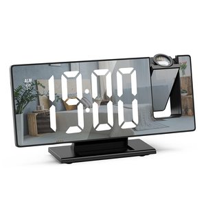 Réveil <span class=keywords><strong>projecteur</strong></span> pour chambre à coucher avec port de charge USB, affichage de la température et de l'humidité - Product Image 5