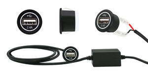 DAMAVO Installation rapide Double chargeur USB pour moto et voiture 30W PD & 18W QC Chargeur sans fil 12-24V Technologie QC3.0 - Product Image 3