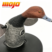 MOJO Outdoors Leurres de chasse flottants en plastique Redhead pour canards mallards, série Elite avec fonction rotative et télécommande