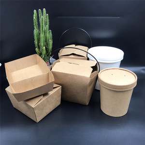 2100Ml Eco-Vriendelijke Biologisch Afbreekbare Wegwerpvoedsellunchverpakking Voor Hamburgerdoos Kraft Fastfoodcontainers Voor Restaurant - Product Image 5