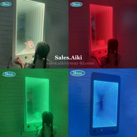 Lampu sensor Led interaktif, lampu sensor berubah warna, ruang sensor 3D terowongan tak terbatas, mainan sensorik, lampu bermain, peralatan latihan
