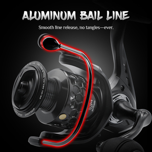 HYS GTA2 5.2:1 <span class=keywords><strong>Moulinet</strong></span> <span class=keywords><strong>de</strong></span> pêche spinning haute vitesse pour eau salée, 2+1BB, bobine métallique, professionnel pour la pêche à la <span class=keywords><strong>carpe</strong></span>, au bar et en mer - Product Image 4