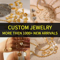 Collar, Pendientes, Pulsera y Anillo de Acero Inoxidable Personalizados, Joyería para Hombre y Mujer, Chapado en Oro, Joyería Personalizada OEM/ODM