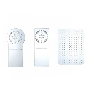 Ningbo Single Function Mini Square White Plastic Shower Head Set