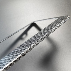 <span class=keywords><strong>Plaque</strong></span> avant arrière US à 2 trous Porte-étiquette de voiture en aluminium Noir en fibre de carbone Cadres de <span class=keywords><strong>plaque</strong></span> d'<span class=keywords><strong>immatriculation</strong></span> - Product Image 3