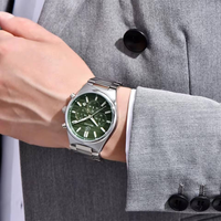 Montre-bracelet pour homme Benyar BY-5214, marque haut de gamme, bracelet en acier inoxydable, quartz, multifonction, date automatique, mode business, montres lumineuses