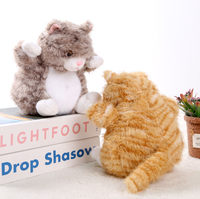 Joli chat en peluche jouet réaliste Animal en peluche particule pondérée arrêt de porte personnalisé micro-ondes chauffé Animal