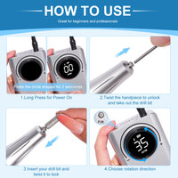 Perceuse à ongles portable rechargeable par USB 35000 tr/min polisseuse à ongles électrique avec mèches à ongles