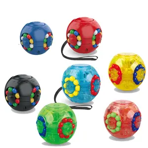 Magic Bean Rotating Hamburger Cube Spinner Puzzle Ball Little Fingertip Fidget Educational Stress Reliever Toys For Kids Gift