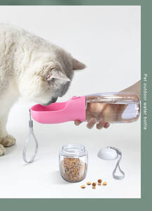 En çok satan yürüyüş için 550ML taşınabilir köpek su şişesi seyahat su ve gıda 2 evcil köpekler için 1 su şişesi - Product Image 6