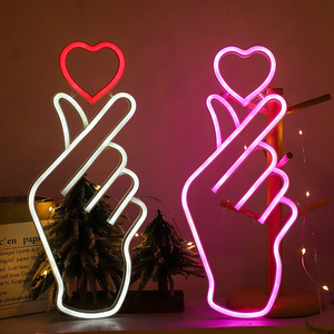 Letrero de neón Led con luz para dedo, corazón, berenjena, cereza, barra, Nube arcoíris, niño, niña, estrella, Hola para tienda, fiesta, boda, regalo de Navidad para niños - Product Image 3