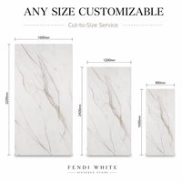 Dalles de porcelaine grand format en pierre frittée blanche de luxe, texture personnalisée, aspect marbre, pour murs, sols, aménagements paysagers et routes