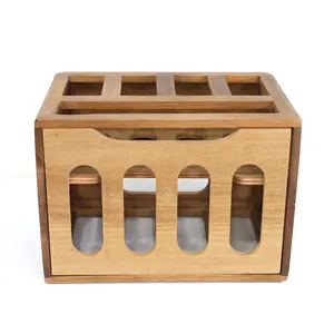 WiFi box with natural wood design 28.5*20*20.4cm Wooden wireless router enclosure for Home organization