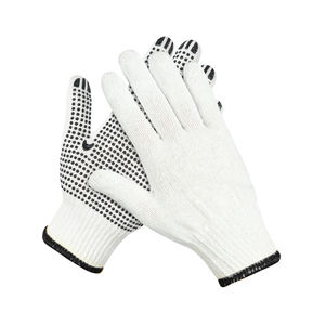 Vietnam CVC Work Gloves PVC Dot Coated Elastic Wrist Breathable Flexible Anti Slip Safety Gloves For Warehouse Handling - Product Image 2